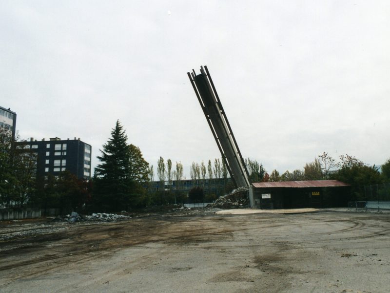 Dynamitage de cheminée à Teisseire