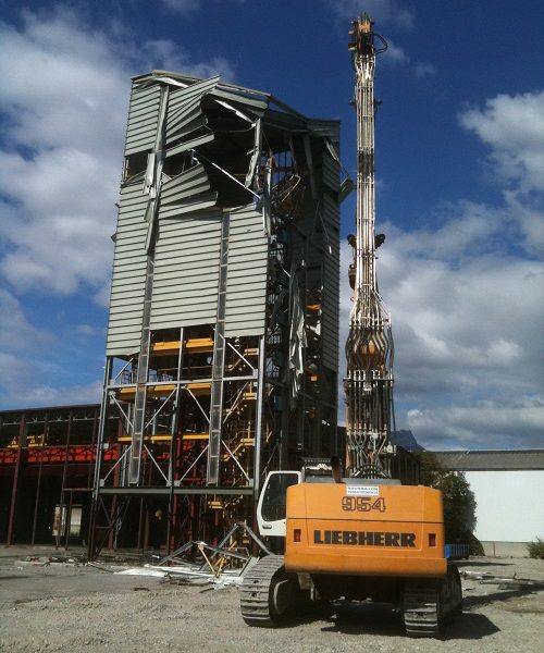 Démolition sur chantier alstom